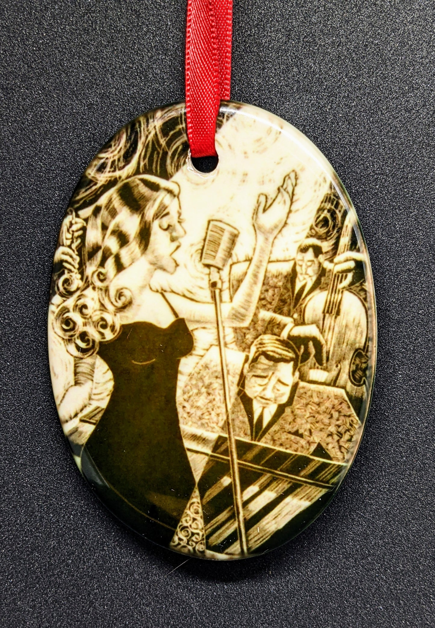 The Singer - Retro Inspired Ceramic Ornament